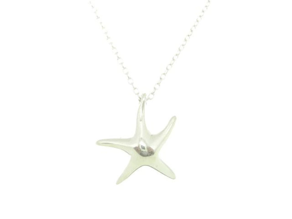 Tiffany Co Elsa Peretti Starfish Necklace Yellow Gold